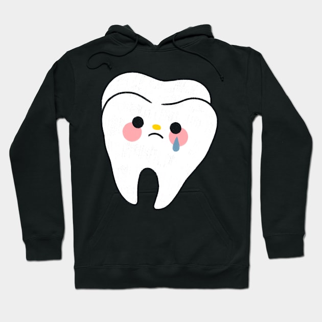 sad tooth Hoodie by crisbubastis